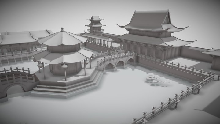 Chinese Tang Palace 3D Model