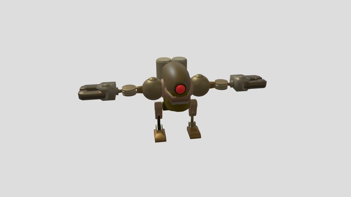 Alien Puncher Robot Monsters Vs Aliens Fan Game 3D Model