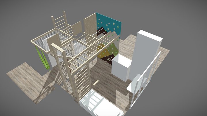 Moscow-77 kids climbing complex 3D Model