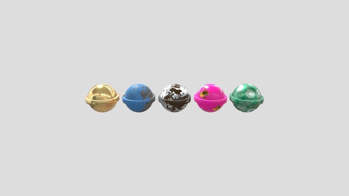Flicker Spheres 3D Model