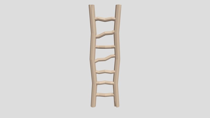 Low poly ladder 3D Model