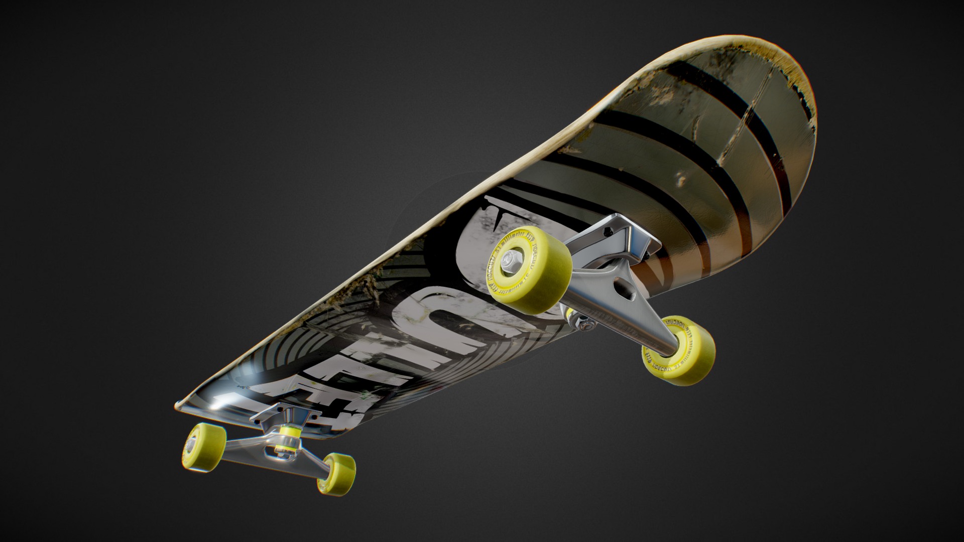 3D model Skateboard Rigged - This is a 3D model of the Skateboard Rigged. The 3D model is about a model of a satellite.
