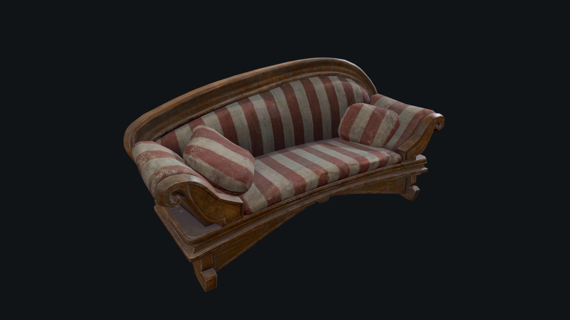 Old Couch - 3D model by NeliButz [f0a858d] - Sketchfab