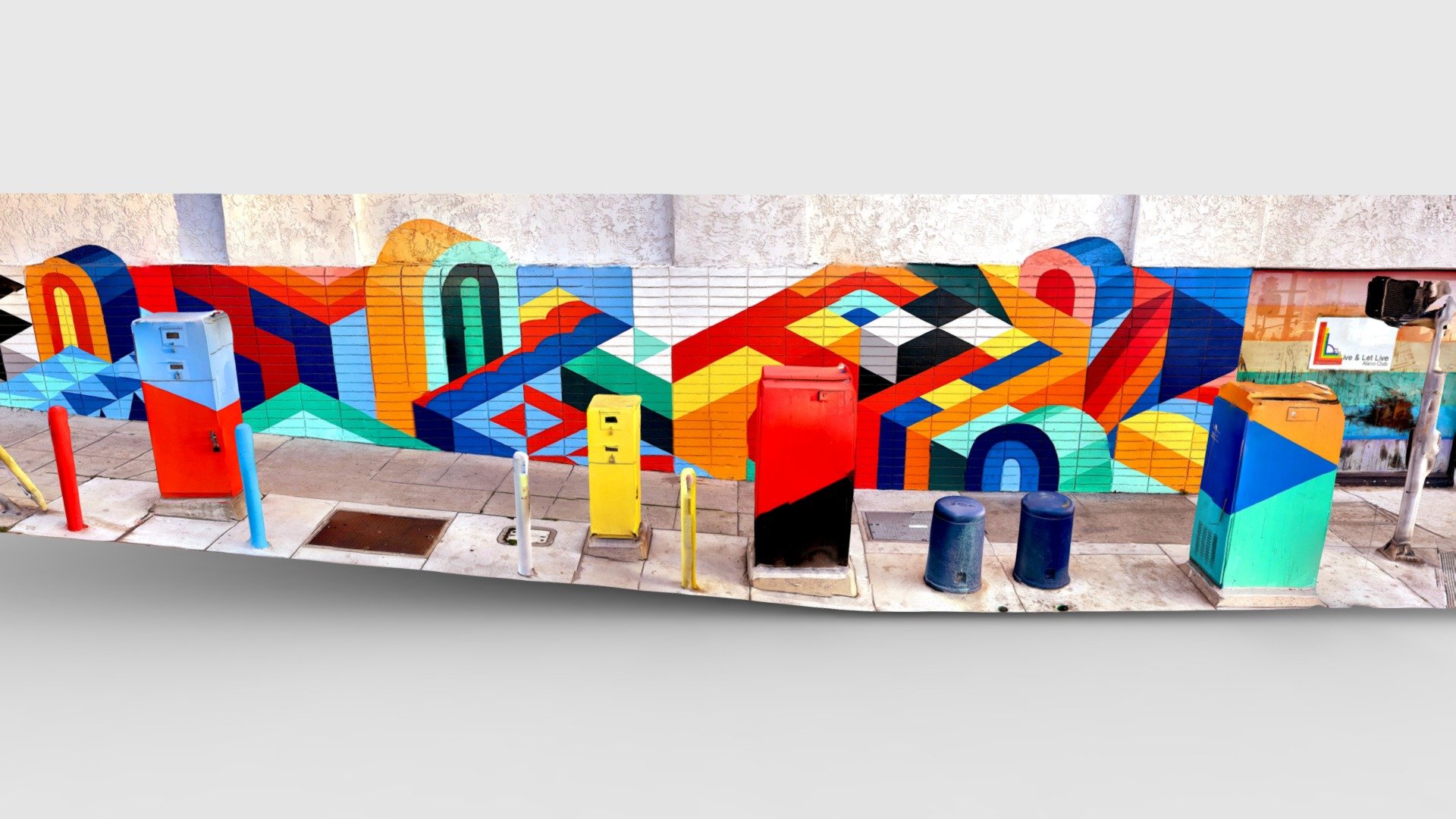 Geometric mural
