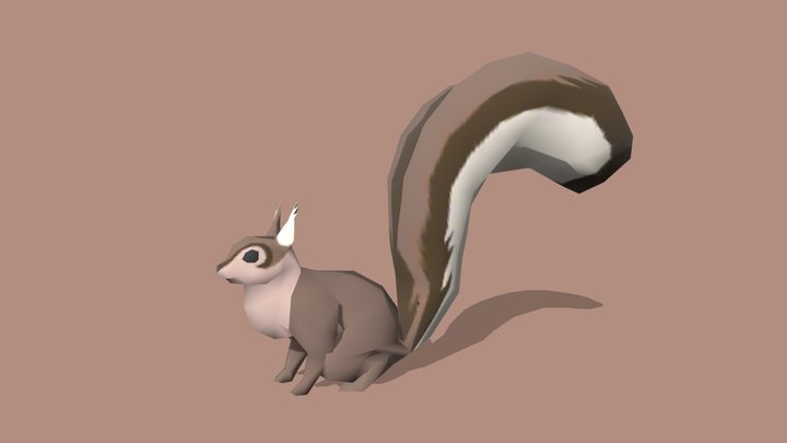 Toon Squirrel - Animated 3D Model