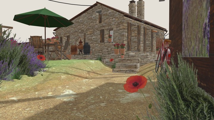 DAE Diorama retake - Small farm 3D Model
