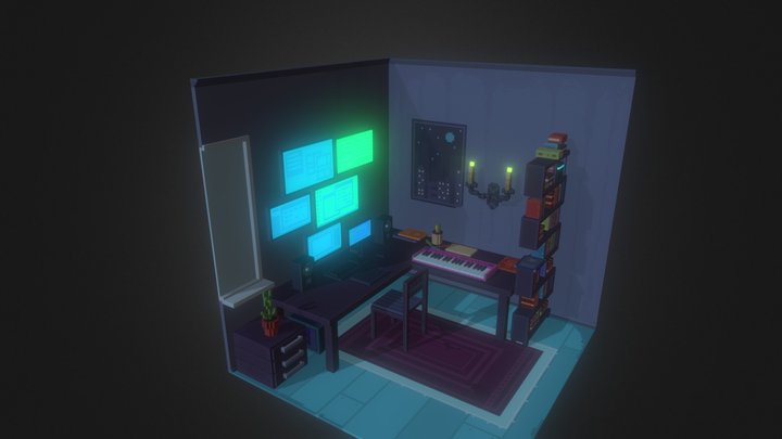 Workplace freelancer 3D Model
