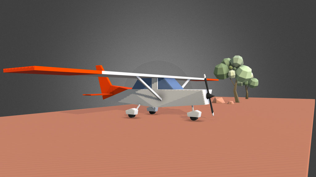 Low Poly Cessna Plane