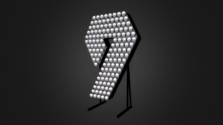 Times Square New Year's Eve Numerals (9) 3D Model