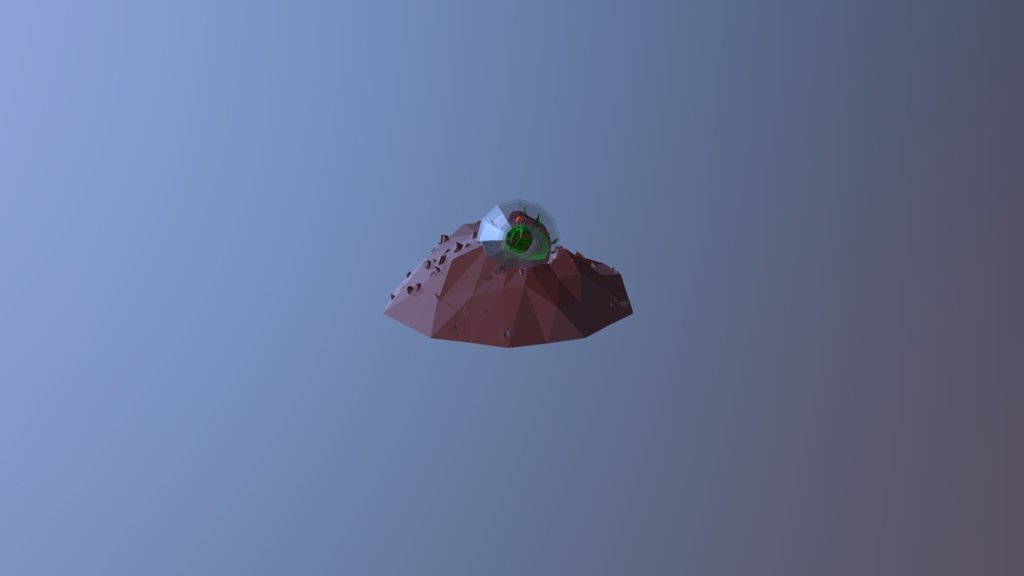 Low poly bottle plant