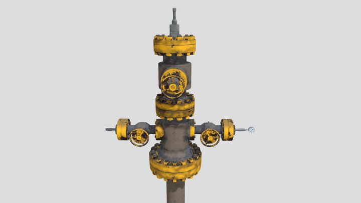 Oil Wellhead 3D Model