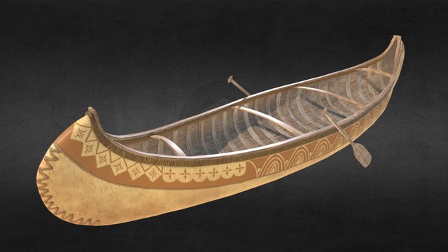 Indian kanoe - Ojibwe 3D Model