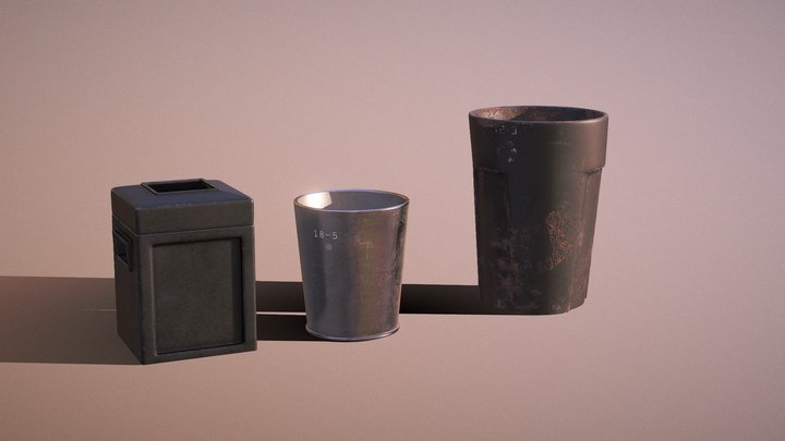 Garbage Bins 3D Model