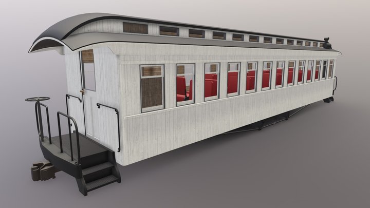 Narrowgauge Passenger Car Body 3D Model