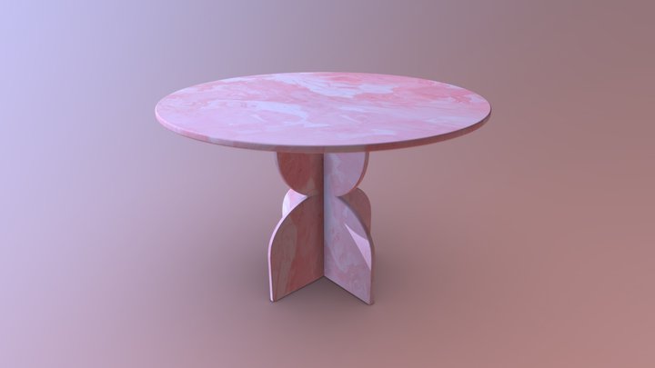 Pink table 3D Model