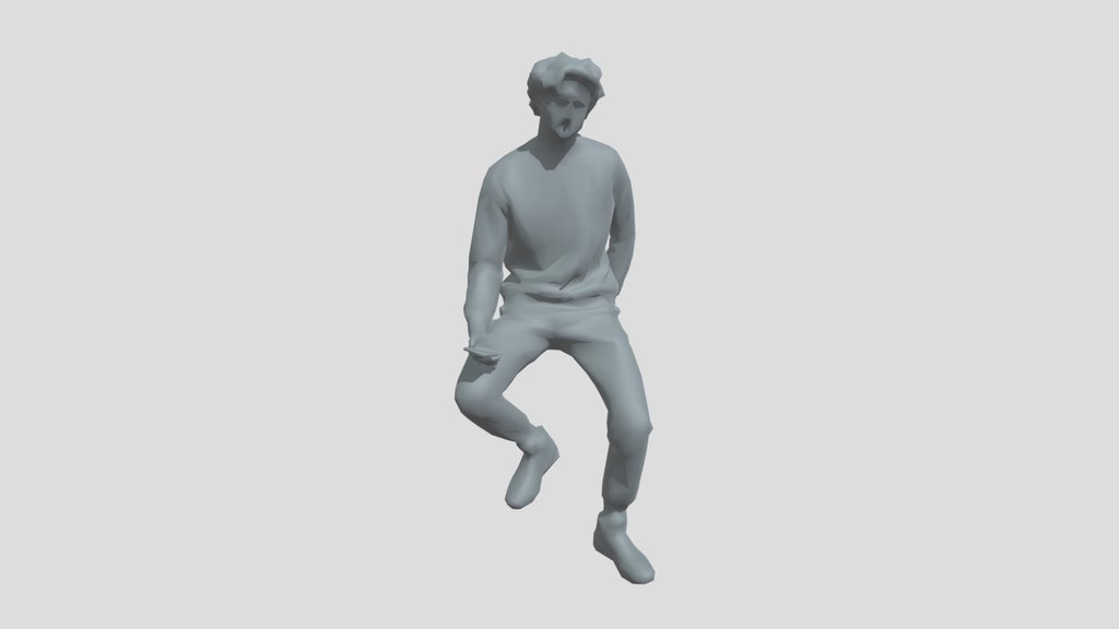 Lowpoly Male Sitting
