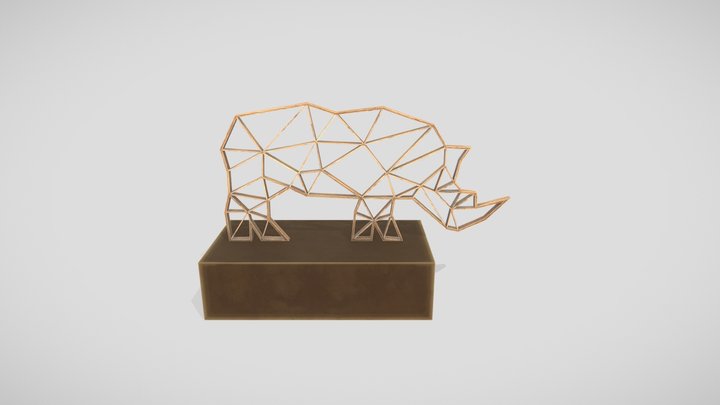 Statue Rhino 3D Model