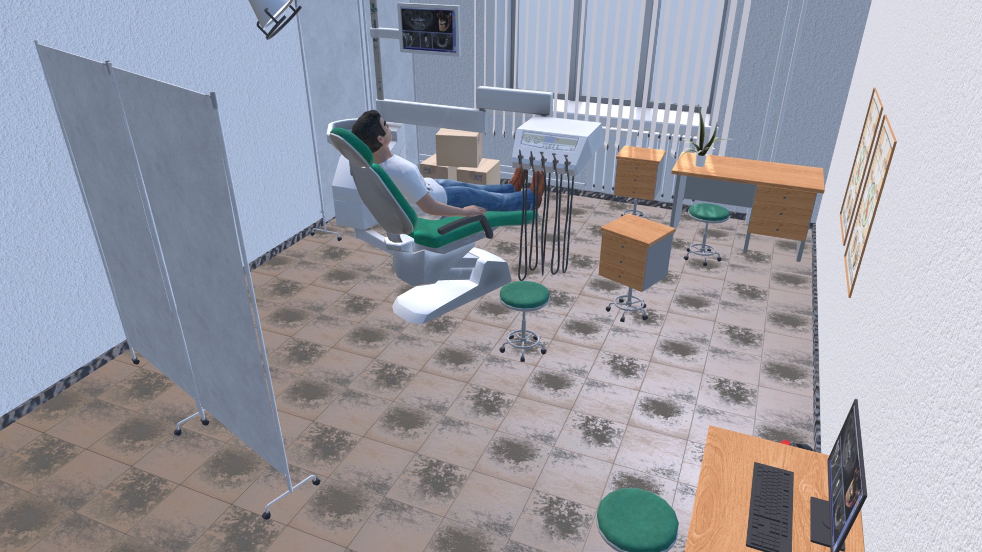 3D model Dental Room - This is a 3D model of the Dental Room. The 3D model is about a person sitting in a chair.