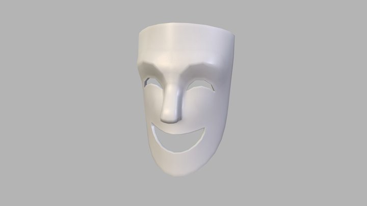Theater Happy Mask 3D Model