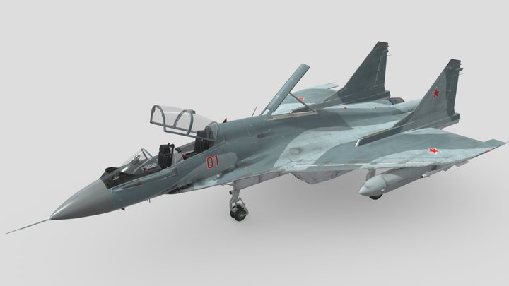 Fictional Fighter/Bomber Aircraft 3D Model