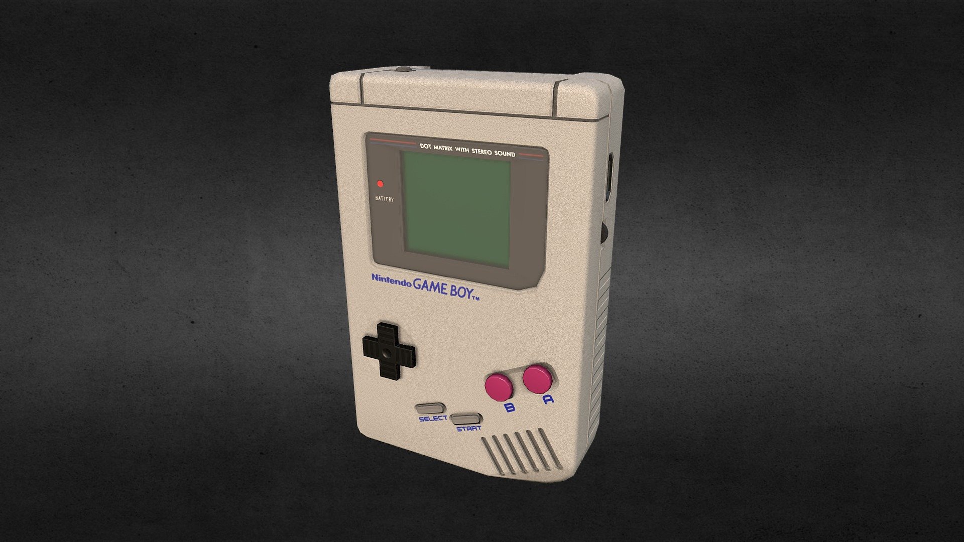 ArtStation - Ultra Low Poly Gameboy Advance