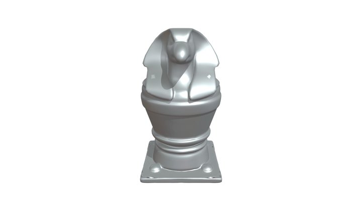 Horus-headed Egyptian canopic jar 3D Model