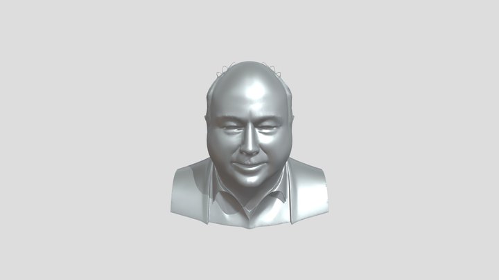 head of middle-aged man 3D Model