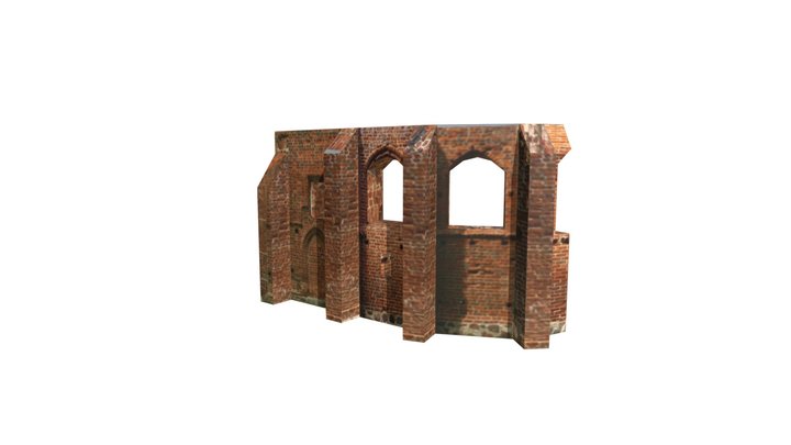 Ruina kościoła w Trzęsaczu 3D Model
