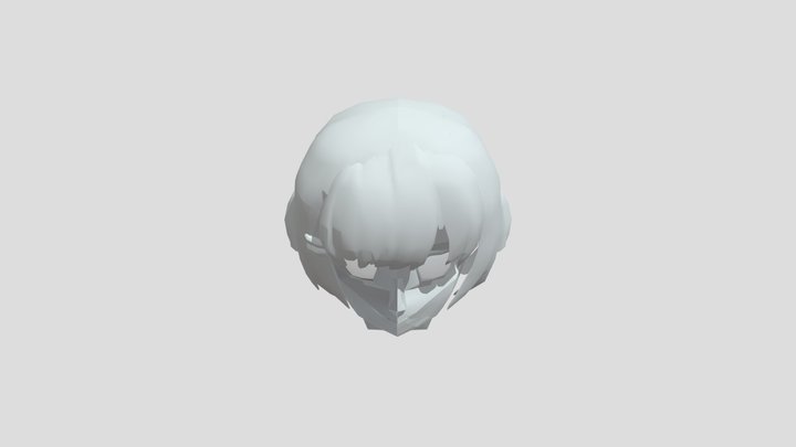 Hanekawa Face Low Poly 3D Model