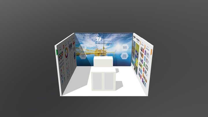 OTD_OFFSHORE stand layout With counter sliding 3D Model