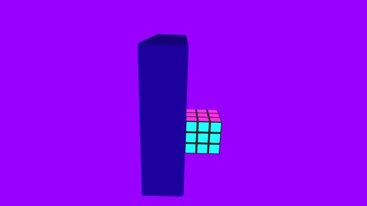 Rubics Cube Sideways 1 3D Model