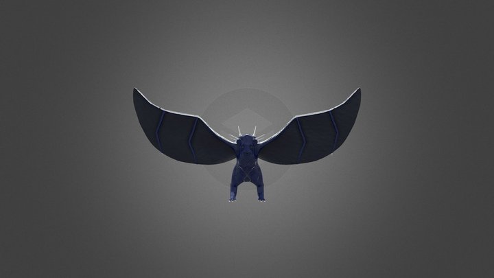 Mini Dragon Toy (Highpoly) 3D Model