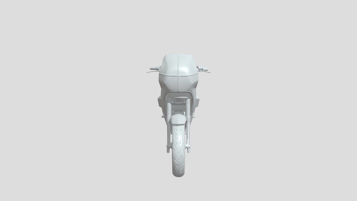 Futuristic neon-lit motorcycle 3D Model