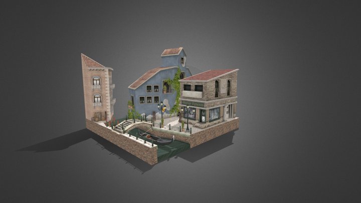 City Scene Venice 3D Model