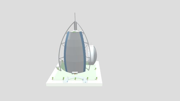 Assembly of Burj Al Arab by Alen Daniel 3D Model