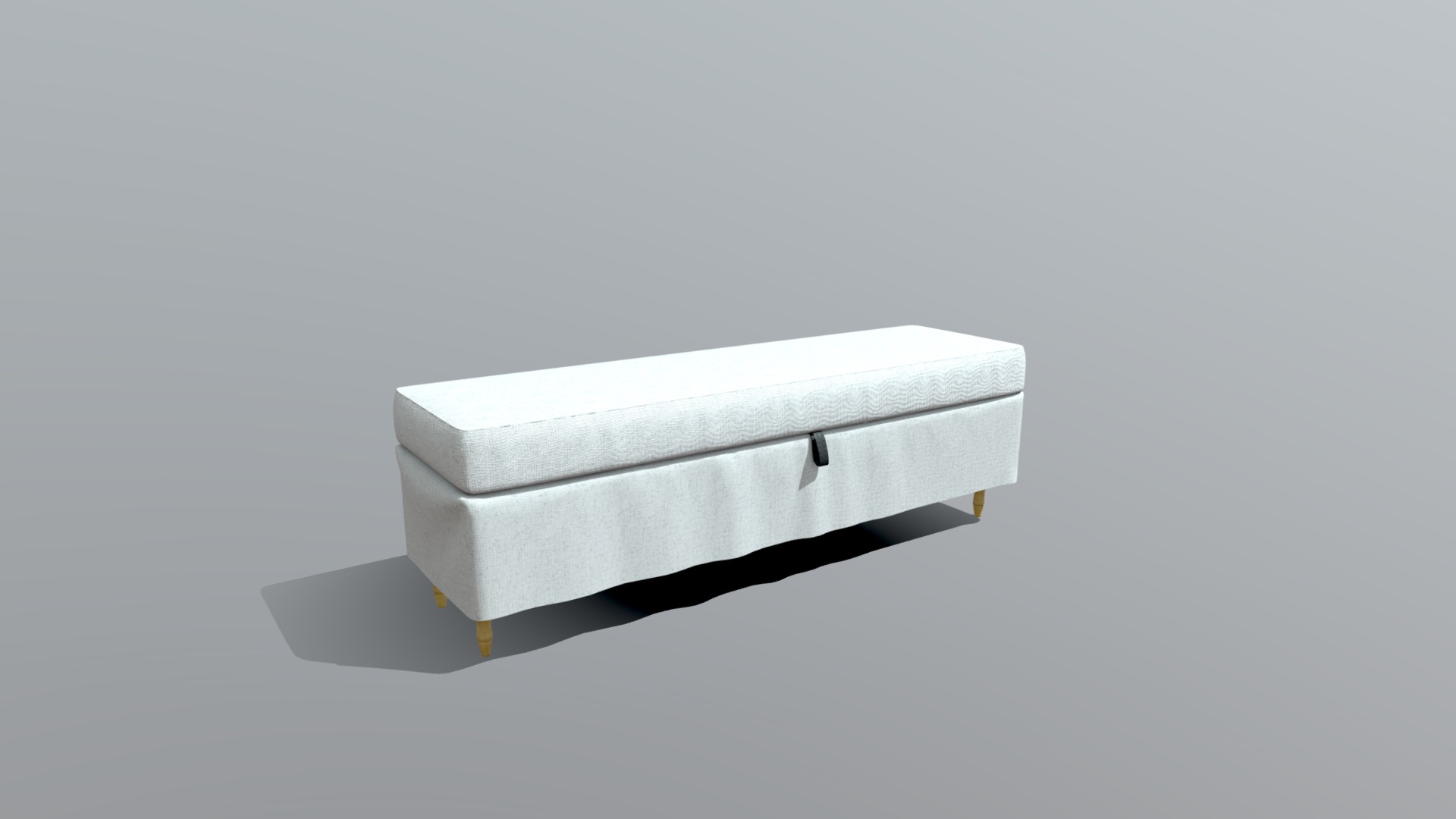 3D model Daybed Sofa - This is a 3D model of the Daybed Sofa. The 3D model is about a white rectangular object.