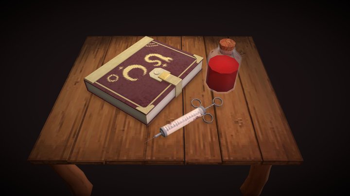 Antique Medical Set 3D Model