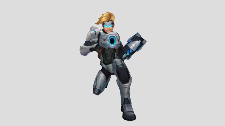 パルスファイア エズリアル Pulsefire Ezreal 3rd Form 3D Model