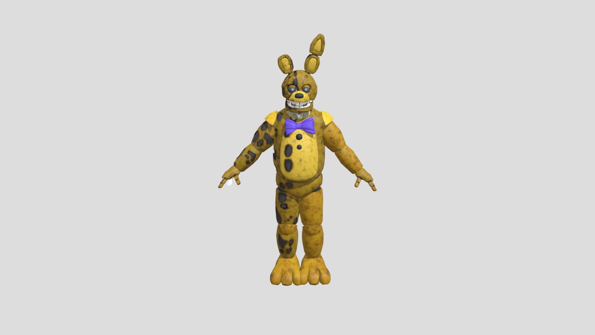 Movie 3D Models Download _ FNaF Movie Spring Bonnie Blender 3.3 Pack – ROPW