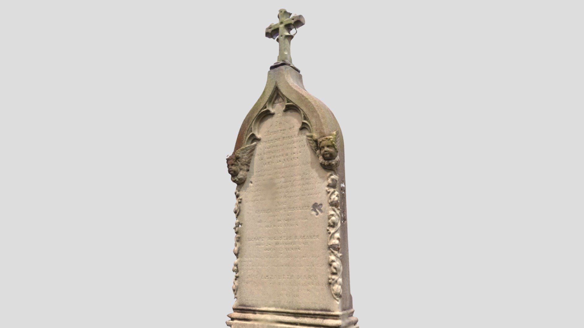 Carved headstone - Rookwood Cemetery  Sydney. — Sketchfab embed 3D viewer