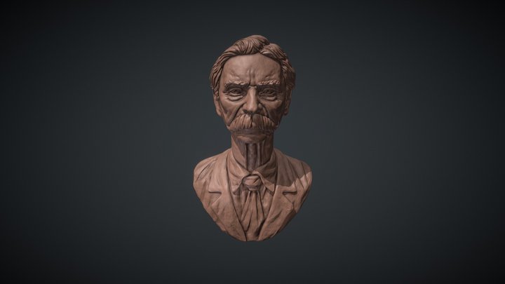 Bertrand Russell Bust Sculpt 3D Model