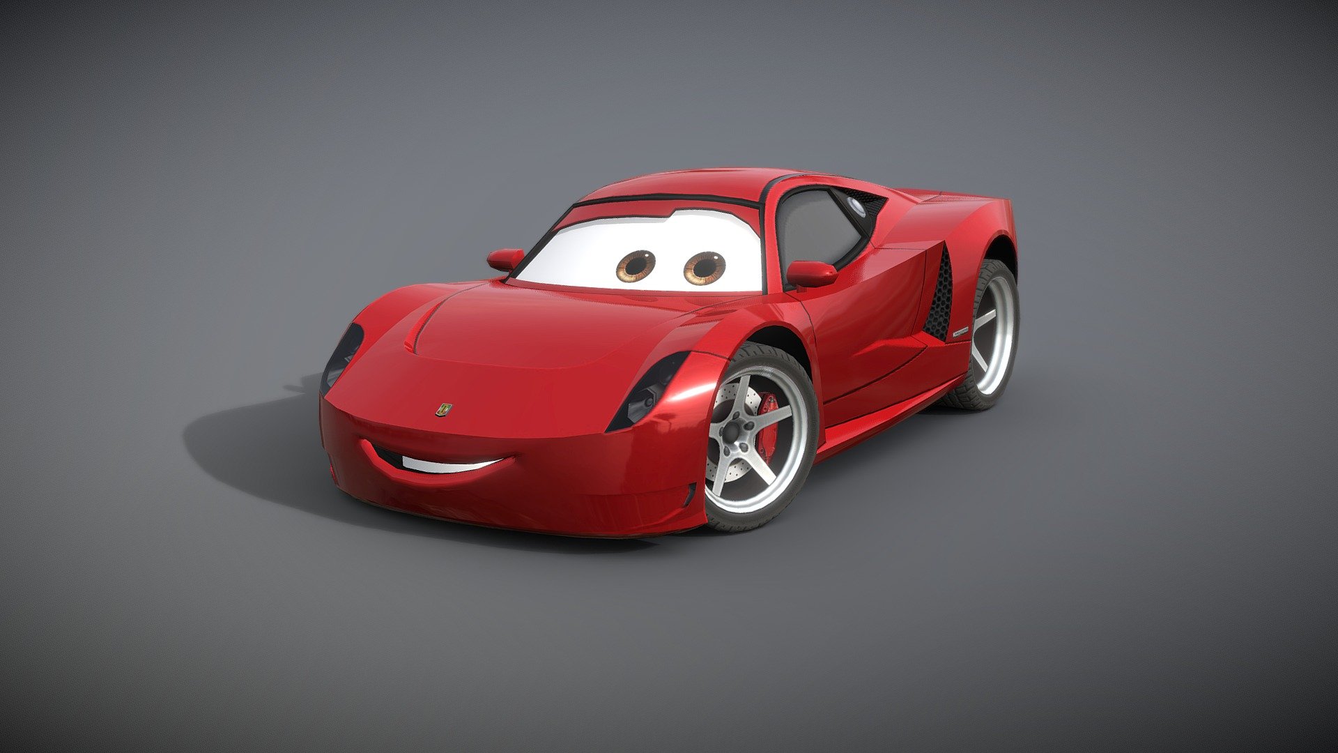 3D model Lightning McQueen 3D model VR / AR / low-poly