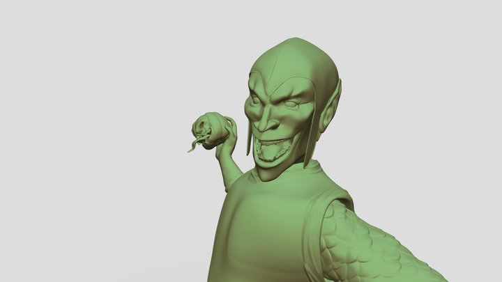 Green Goblin Bust 3D Printable 3D Model