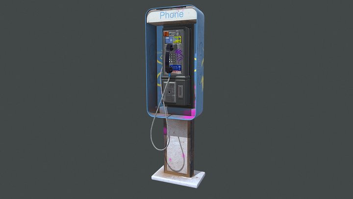 Old Payphone 3D Model