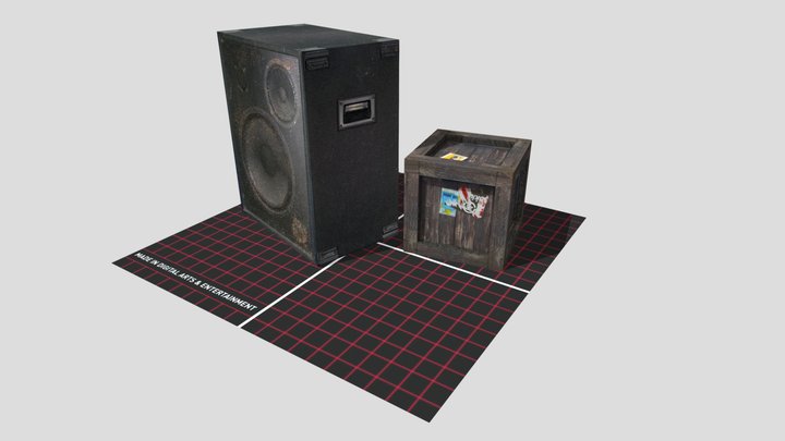 Texturing crate/Amp DAE 3D Model