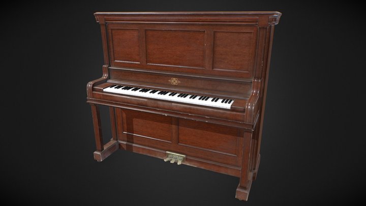 Upright Piano 3D Model