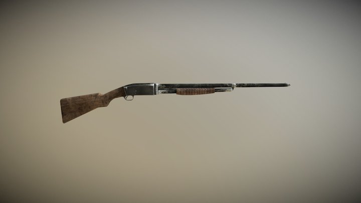 Shotgun Remington Model 10 3D Model