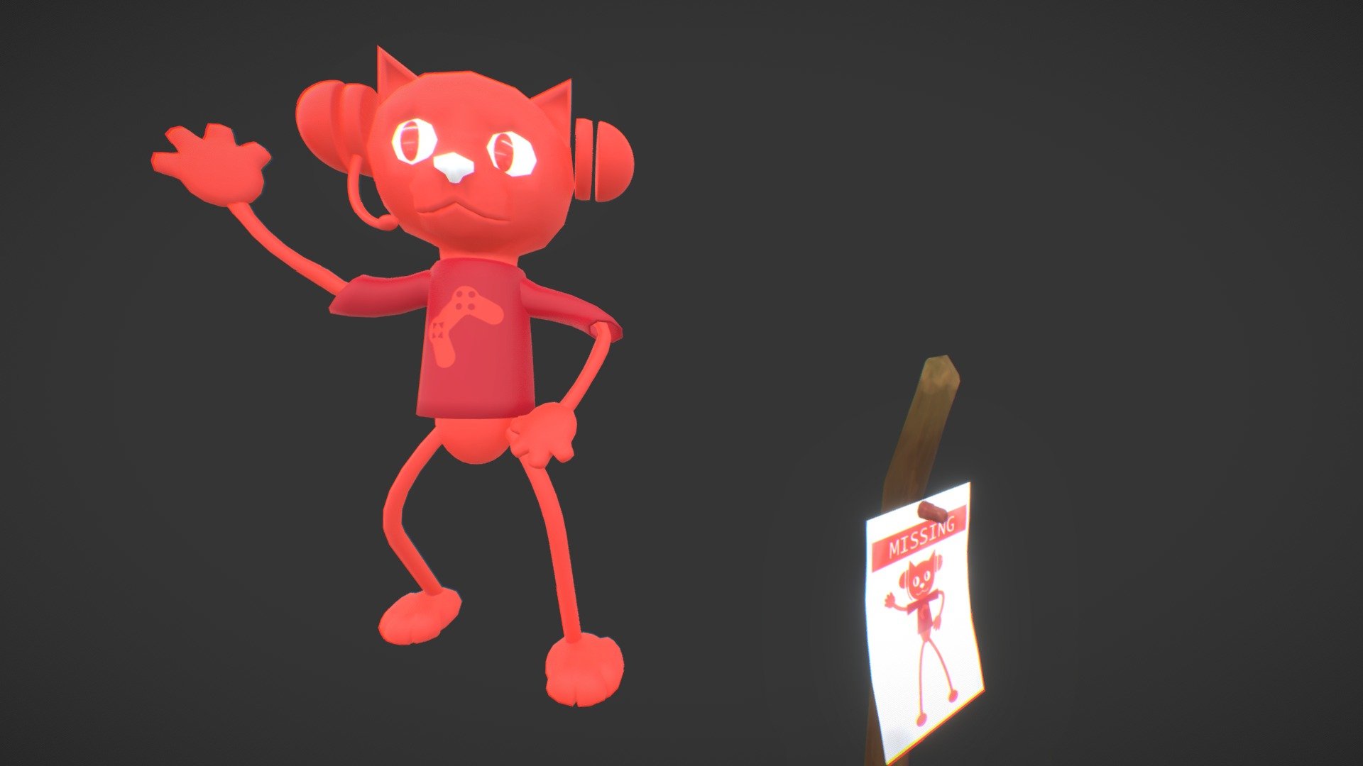 Gamerkat Mascot Rigged