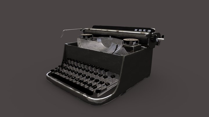 Old typewriter 3D Model