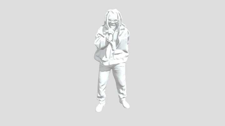 Performer in Vibrant Attire 3D Model